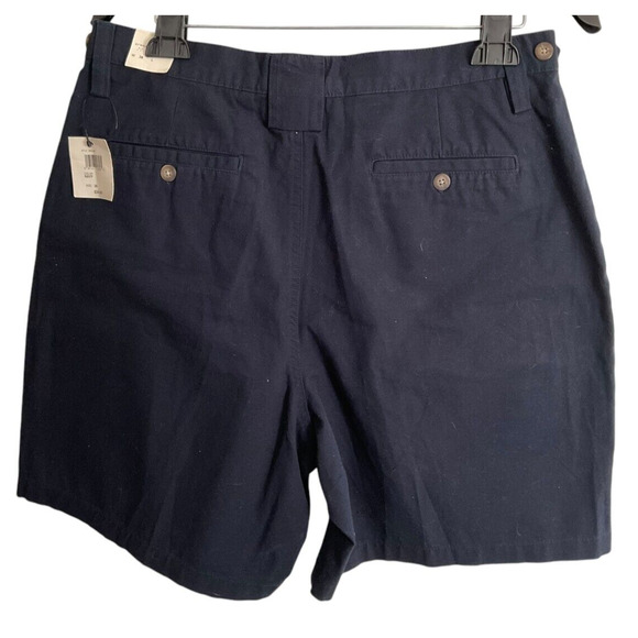 Preswick & Moore Men’s 36 Navy Blue Cargo Shorts Cotton Button Back Pockets New - Picture 2 of 12